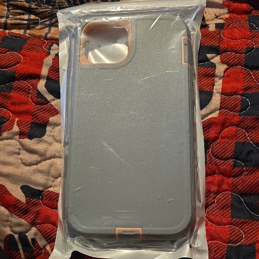 Protective Gray and Pink Phone Case Jelanry Iphone 15 Plus Heavy Duty